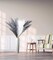 8 Pcs 45" Pampas Grass Tall Faux Dried Decor, Fluffy Fake Long Pompas Artificial Black White Grey Gray Pompous Stems Bouquet Flower Arrangement Vase Filler for Boho Home Wedding Decoration